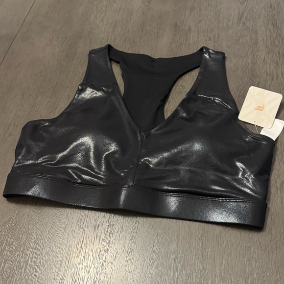 Fabletics Other - Fabletics Black Fog Foil Medium Impact Sports Bra | XL